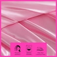 thumbnail image 3 of Betsey Johnson  Solid Satin Pink King Sheet Set, 3 of 7