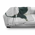thumbnail image 3 of Eagle Soft Flannel Fleece Blanket, Digital Art of a Huge Predator of the Skies with Aggressive Facial Expression, Cozy Plush for Indoor and Outdoor Use, 50" x 70", Black White Yellow, by Ambesonne, 3 of 6