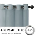 thumbnail image 3 of PrimeBeau Semi Sheer Light Filtering Linen Blended Grommet Panels, 52" x 84" inch, 2 Panel Set, Teal, 3 of 8