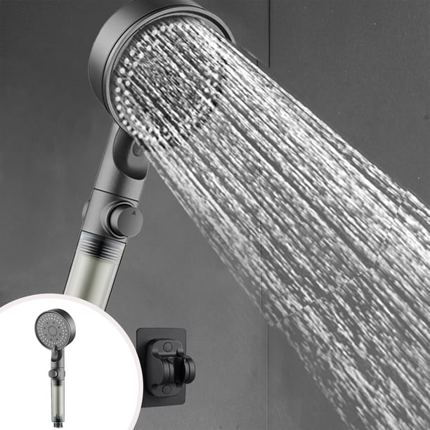 Cabezal de Ducha Turboalimentado, Alta Presión de Agua, Cinco Modos de Rociado Ajustables, Diseño de Gran Cobertura, Esencial para El Baño Moderno, Resistente a Fugas, Uso Familiar, Tamaño 27 X 9 X 4