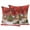 Scarlet Deep Red, variant on Blue Ombre Floral Outdoor Pillow Covers 20"x20" Set of 2,Waterproof Throw Pillow Covers for Patio Furniture,Spring Elegant Flowers Beige Rustic Decorative Cushion Pillowcases for Garden Couch Sofa