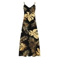 thumbnail image 4 of QUNYINEY Hawaiian Sundresses for Women Beach Vacation A Line Sleeveless Long Dresses Loose Fit V-Neck Summer Slip Dress, 4 of 4