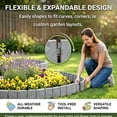 thumbnail image 4 of 2026 New Plastic Garden Retaining Fence, Stone-Look Lawn Edging Border, No Dig Interlocking Lawn Stakes for Flower Bed, Decorative Outdoor Garden Border Fence for Patio Yard (White, 10 Pcs), 4 of 8