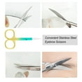 thumbnail image 2 of Eyebrow Scissors Household Simple Stainless Steel Brow Shape Tools Convenient Personal Care Trimmer Beauty Tool for Makeup Use Green Golden, 2 of 6