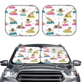 thumbnail image 2 of Balery 2 Piece Yoga Dogs Poses Car Windshield Sun Shade|Foldable Front Windshield Shade for Car Front Window for Most Sedans SUV Truck-Large, 2 of 7
