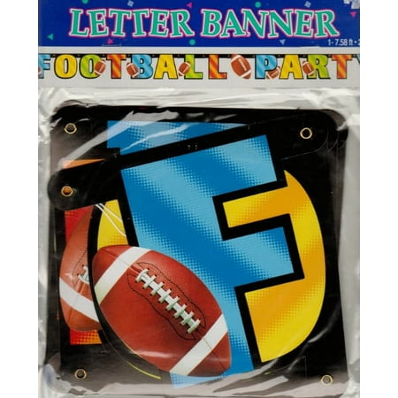 Football Party Letter Banner (1ct)