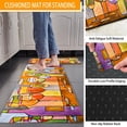thumbnail image 5 of Colorful Wine Kitchen Rugs and Mats Set 2 Pieces - 17x47+17x30 - Non Skid and Washable Anti Fatigue Mats for Kitchen Floor - Cushioned Runner Rugs Kitchen Mats for Standing, 5 of 6