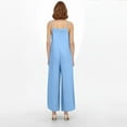 thumbnail image 4 of Womens Casual Loose Jumpsuits Summer Boho Wide Leg Rompers Sleeveless Overalls with Pockets Light Blue S, 4 of 7