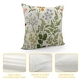 thumbnail image 4 of Heduofu Spring Pillow Covers, Linen Decorative Throw Pillow Covers for Sage Green Floral Leaf Summer Farmhouse Cushion Case for Couch Sofa Outdoor Spring Decor White, 4 of 5
