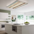 thumbnail image 3 of Farmhouse Teal Brown Magnetic Fluorescent Light Covers for Ceiling Lights 2 x 4 Feet, Country Ombre Wooden Office Classroom Kitchen Drop Ceiling Light Covers Lighting Filters Shade Panel 4 Packs, 3 of 9