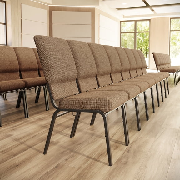 BizChair Mixed Tan Church Chairs 18.5 in. Wide