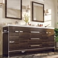 thumbnail image 2 of Eviva Lugano 60" Gray Oak Modern Bathroom Vanity with White Integrated Acrylic Double Sink, 2 of 7