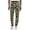 No Boundaries Men's Lounge Joggers, Mushrooms Graphic Print Pajama