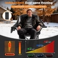 thumbnail image 6 of DKMOCO Oversized Folding Heated Camping Chair with 20000mAh Battery, 3 Heat Levels & 2 Heating Zones, for Outdoor Sports Camping Lawn, Black, 6 of 9