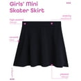thumbnail image 2 of Sweet Hearts Girls' Skater Skirt - High Waist Stretch Crepe Uniform Skirt: Made in USA (Sizes: 5-18), 2 of 7