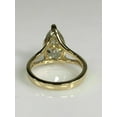 thumbnail image 3 of Near White Pear 3.05 Ct Lab-Created Diamond Wedding 14k Yellow Gold Over Ring, 3 of 4
