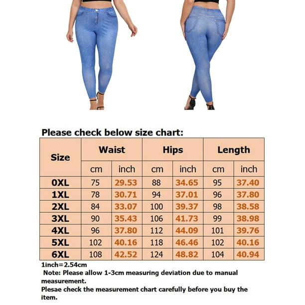 Bellella Ladies Fake Jeans High Waist Faux Denim Pant Butt Lifting