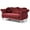 BurgundyMaterial, variant on Passion Furniture Hollywood 68 in. Burgundy Velvet Chesterfield Loveseat with 2-Throw Pillow