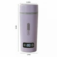 thumbnail image 3 of HIBIBUD 2026 New Glass&Bottle Travel Electric Kettle Portable Small Mini Tea Coffee Kettle Water Boiler 350Ml Water Heater with 4 Temperature Control 304 Stainless Steel Purple, 3 of 7