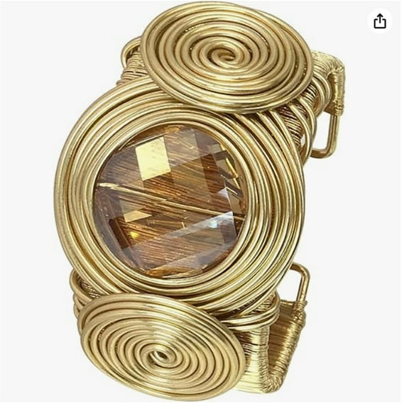 Fashion Chunky Crystal Bangle Costume Accessories For Women Colorful Gold Wire Wide Sparkly Rhinestone Bangle Tribal Fashion Clothes Jewelry