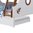 thumbnail image 2 of Nexo Twin over Full Bunk Bed with Trundle-Oak Brown-White-Solid Wood, 2 of 7