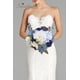 thumbnail image 3 of Ramo de novia Serwalin Dusty Blue con flores artificiales, 3 of 7