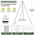 thumbnail image 7 of Walchoice Camping Tripod with 17” Grill Grate, Durable Stainless Steel Campfire Cooking Rack for Outdoor BBQ, Adjustable Height Firepit Rack Cooking Accessories Set, 7 of 7