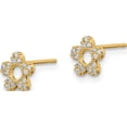 thumbnail image 2 of 14K Yellow Gold Madi K Cz Flower Post Earrings Made In Vietnam gk1037, 2 of 5