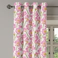 thumbnail image 2 of Ambesonne Lotus Grommet Curtain, Blossoming Spring Flower, 50" x 108", Fern Green Yellow, 2 of 6