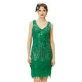 thumbnail image 3 of BABEYOND Women's Flapper Dresses 1920s V Neck Beaded Fringed Great Gatsby Dress, 3 of 6