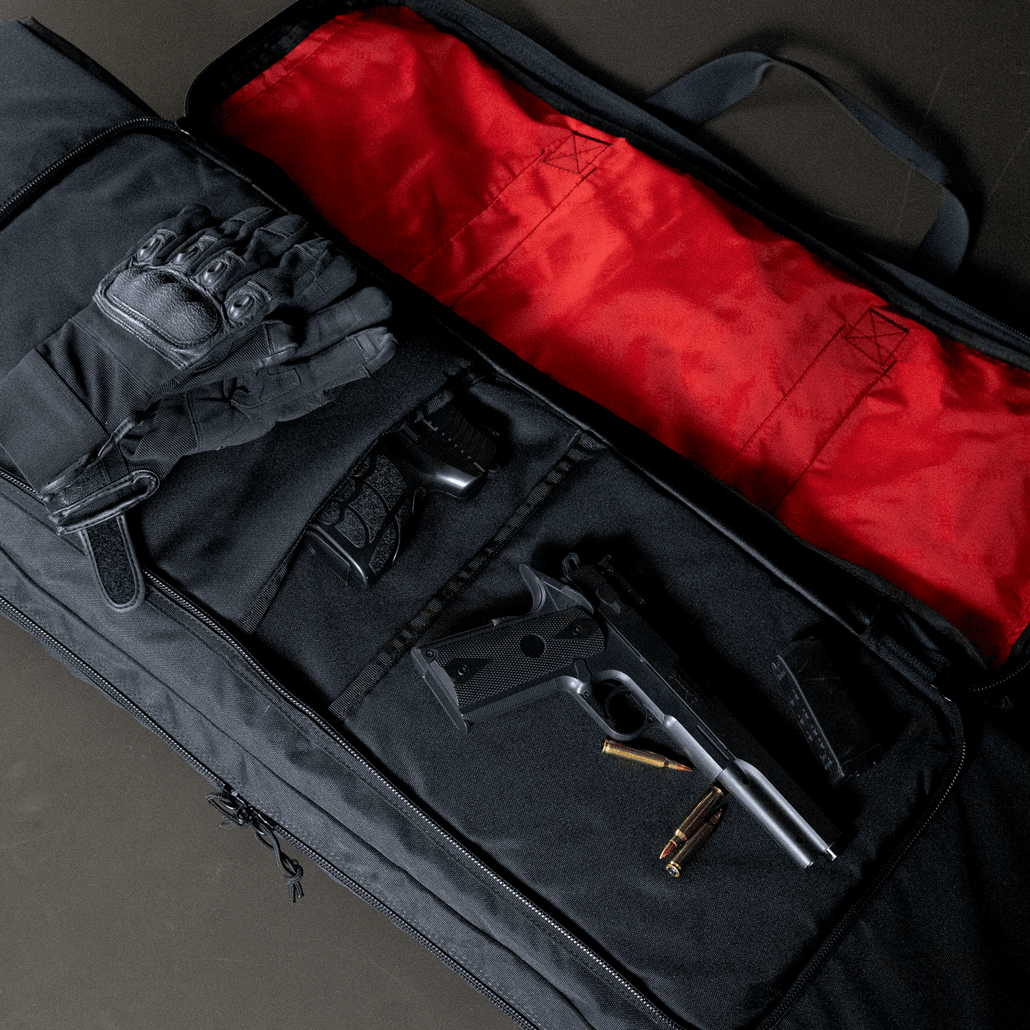 DDT 32" Padded Double Rifle Case with DDT Logo Patch, Color Black