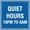 Blue, variant on Signs ByLITA Square Quiet Hours 10PM to 8AM Sign - Easy Installation | Durable Material (Black) - Large