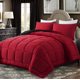 thumbnail image 2 of Juego de edredón DOWNCOOL Queen con 2 fundas de almohada, color rojo y negro, 2 of 2