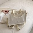 thumbnail image 4 of Bolso de mano con múltiples bolsillos, bolso informal, moda para mujer, pana para uso diario en la oficina, 4 of 8