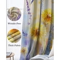 thumbnail image 3 of Blue Yellow Dragonfly Blackout Curtains for Bedroom Living Room Darkening Curtains 54 Inch Long Watercolor Spring Flower Short Curtain for Small Window Treatment Insulated Grommet Drapes 42"x54"x2, 3 of 9