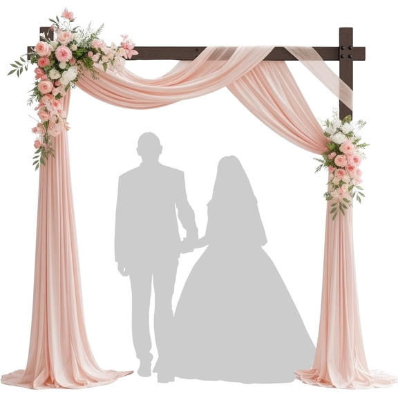 MY.7.48 FT Square Wood Wedding Arches Wooden Arch for Ceremony Wooden Arbor for Wedding Backdrop Stand for Indoor Outdoor Wedding Party Garden Beach Forest Rustic Boho Decor