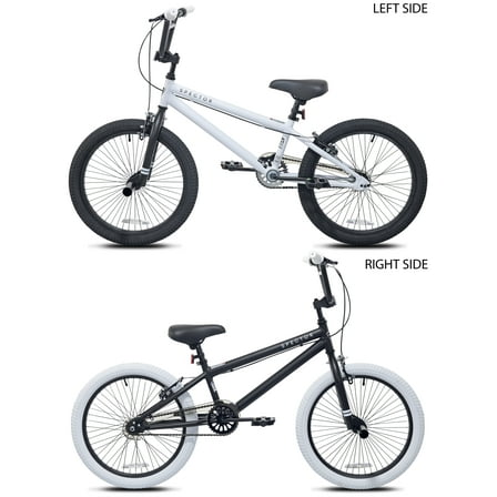 20" Kent Bicycles Spector BMX Bicycle, Fits Rider 4'2" - 5', Black/White, Child/Tween/Teen, Unisex