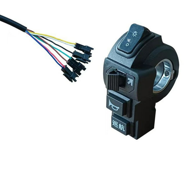 Electric Bicycle Turn Signal Switch for Scooter Tail Light Waterproof ABS Material Easy Installation on Handlebar