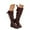 Wine, variant on Boots for Women,Stylish Mid Calf Riding Boots With Block Heel Square Toe Fold Detail And Decorative Back Bow Zipper Closure For Women,Knee High Boots Women,,5.5