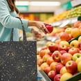 thumbnail image 6 of Cosmic Gothic Canvas Tote Bag with Celestial Star Print, Durable Eco-Friendly Reusable Shopping Tote for Women, Lightweight Foldable Handbag for Commuting, 6 of 7