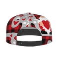 thumbnail image 2 of Kdxio Buffalo Plaid Love And Gnome Print Snapback Hat for Men Women,Adjustable Baseball Cap, 2 of 7