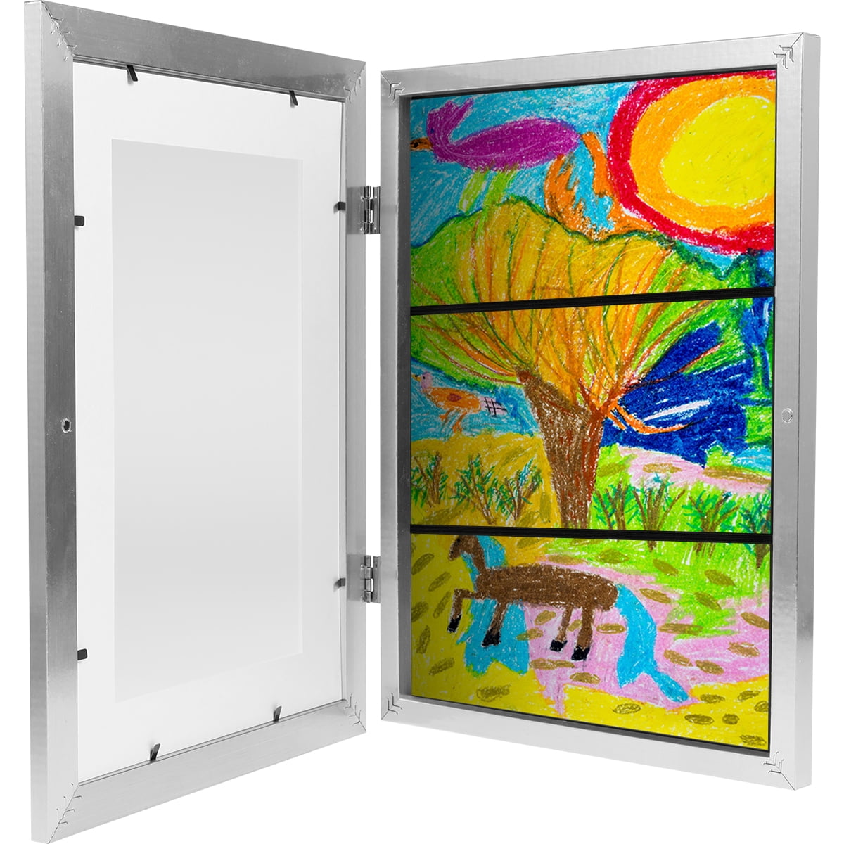 Kids Art Frame A4 Child Artwork Picture Frame with Fixed Strap Front
