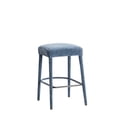 thumbnail image 5 of Cterwk Set of 2 Counter Height Fabric Bar Stools with Metal Legs and Footrest, Padded Seat Barstools for Bar, Dining Room, Light Blue, 5 of 9