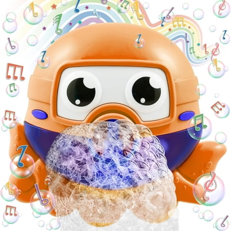Flooyes Baby Bath Toy , Bubble Machine for Bathtub with Musical, Bath Bubble Maker Toys, Christmas Gift for Toddlers Babies Girls 1 2 3+ Years.