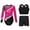 Hot Pink, variant on TiaoBug Kids Girls Long Sleeve Gymnastics Leotard Vest with Athletic Shorts Ballet Unitard Dancewear White 10