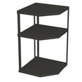 thumbnail image 1 of Estante esquinero de cocina, estante festoneado, estante estable para utensilios de cocina de acero al carbono que ahorra espacio para ollas y sartenes, 3 niveles, negro, 27x27x45,5 cm, 1 of 10