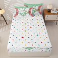 thumbnail image 4 of Homewish Green Ices Cream Baseball Zipper Full Size Comforter Sets with Fitted Sheet and 2 Pillowcases,Boys Ball Sport Theme Zipper Bedding Set For Kids,Reversible,4 Pieces, 4 of 7