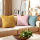 thumbnail image 5 of Fundas de almohada DecoruHome Spring de lana sintética de 66 x 66 cm, color verde menta, 5 of 9