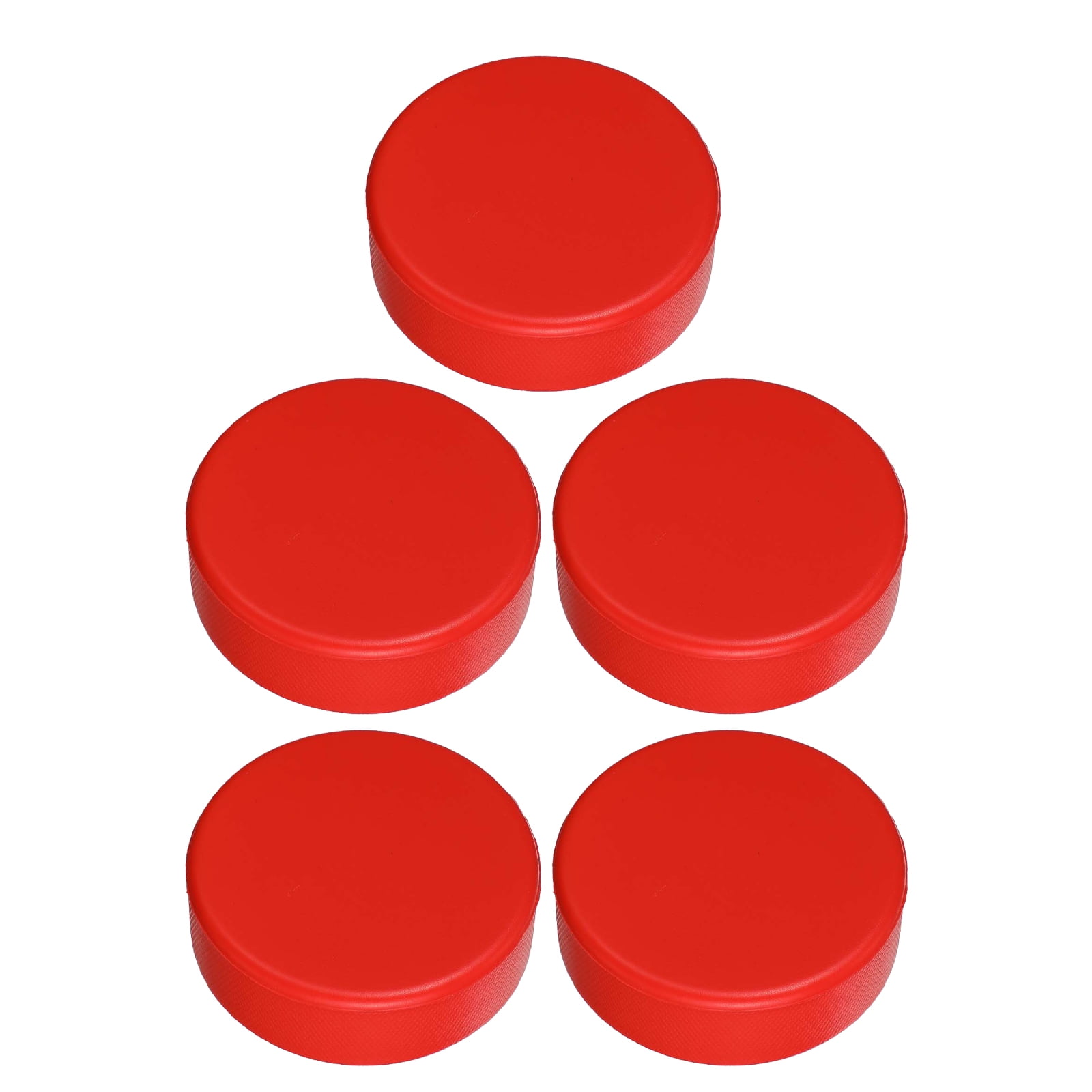 WESIEVYA 5Pcs Red Foam Hockey Pucks for Indoor Training Durable Floor Hockey Practice Equipment