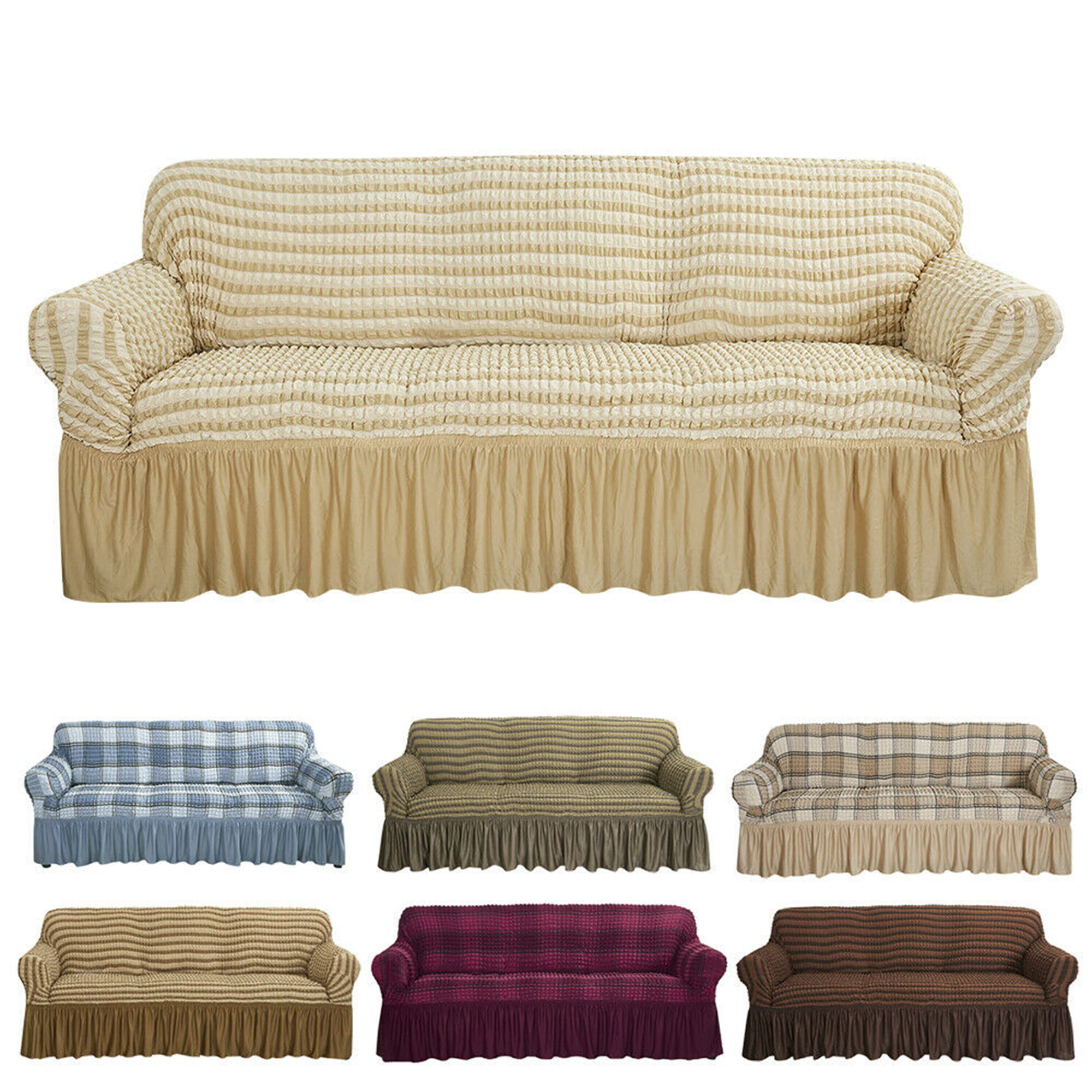 Details about   1/2/3/4 Seater Bubble Lattice Elastic Sofa Covers Stretch Slipcover Couch Cover 